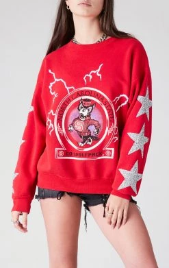 FURST OF A KIND VINTAGE COLLEGE VINTAGE SILVER STAR PATCH SWEATSHIRT