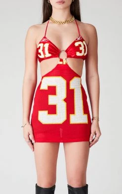 FURST OF A KIND VINTAGE DRESSES VINTAGE CUT OUT JERSEY HALTER DRESS