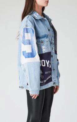 FURST OF A KIND VINTAGE SPLICED PATCHWORK DENIM JACKET