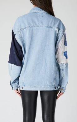 FURST OF A KIND VINTAGE SPLICED PATCHWORK DENIM JACKET