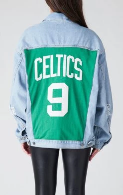 FURST OF A KIND VINTAGE GRAPHIC BACK INSERT DENIM JACKET VINTAGE DENIM JACKETS