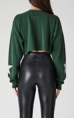 FURST OF A KIND VINTAGE MIXED STAR PATCH CROPPED SWEATSHIRT VINTAGE NFL