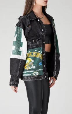 FURST OF A KIND VINTAGE DENIM JACKETS VINTAGE SPLICED PATCHWORK DENIM JACKET