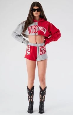 FURST OF A KIND VINTAGE SPLICED HOODIE AND SHORT SET REWORKED SETS