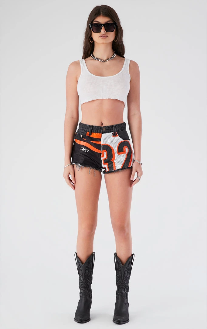 FURST OF A KIND VINTAGE JERSEY PATCH DENIM SHORTS VINTAGE DENIM SHORTS 5 FURST OF A KIND VINTAGE JERSEY PATCH DENIM SHORTS VINTAGE DENIM SHORTS