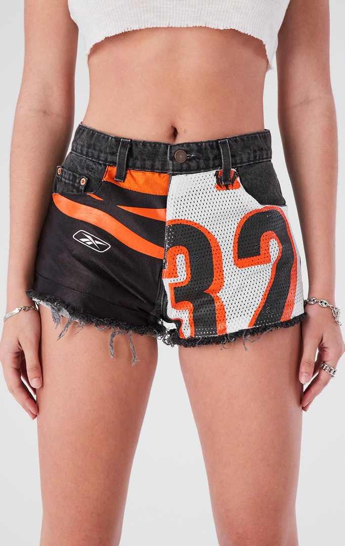 FURST OF A KIND VINTAGE JERSEY PATCH DENIM SHORTS VINTAGE DENIM SHORTS 4 FURST OF A KIND VINTAGE JERSEY PATCH DENIM SHORTS VINTAGE DENIM SHORTS