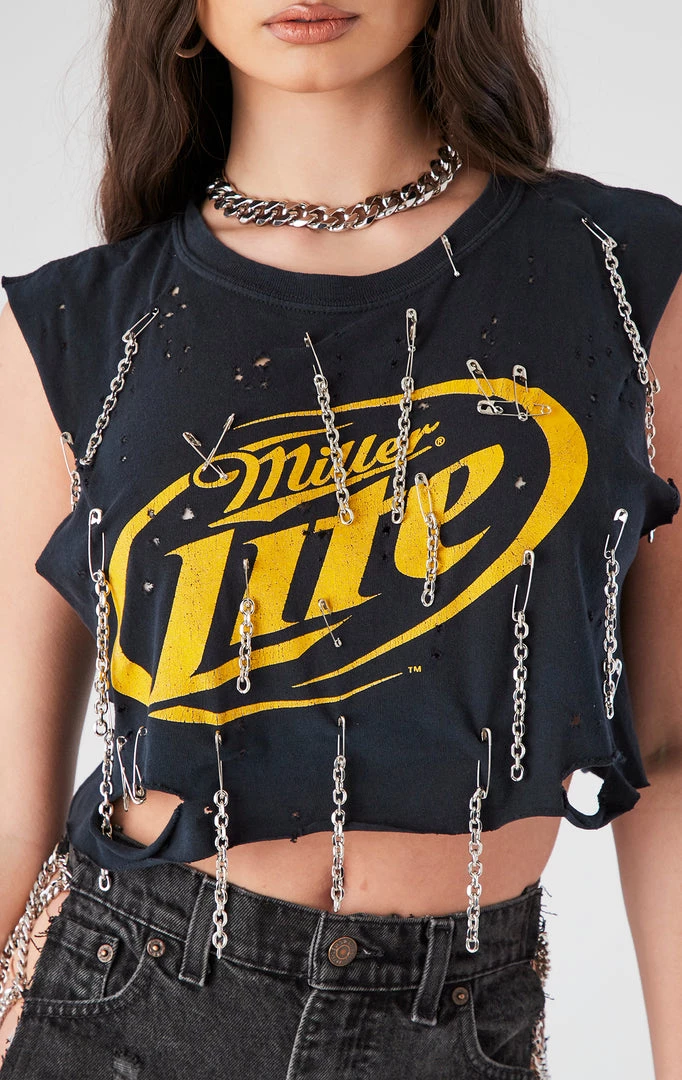 FURST OF A KIND FESTIVAL VINTAGE DANGLING CHAIN SLEEVELESS TEE 6 FURST OF A KIND FESTIVAL VINTAGE DANGLING CHAIN SLEEVELESS TEE