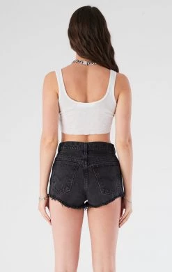 FURST OF A KIND VINTAGE JERSEY PATCH DENIM SHORTS VINTAGE DENIM SHORTS