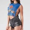 FURST OF A KIND VINTAGE COLLEGE VINTAGE CHAIN SIDE SLEEVELESS CROPPED TEE