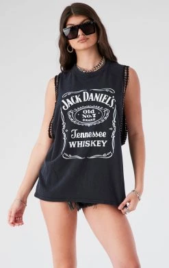 FURST OF A KIND VINTAGE CHAIN TRIM SLEEVELESS TEE