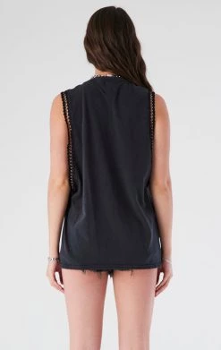 FURST OF A KIND VINTAGE CHAIN TRIM SLEEVELESS TEE