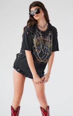 FURST OF A KIND VINTAGE MULTI DRAPED CHAIN TEE