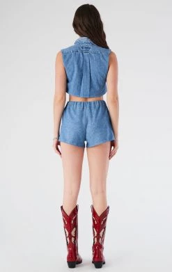 FURST OF A KIND REWORKED SETS VINTAGE CHAMBRAY SHIRT AND SHORT SET