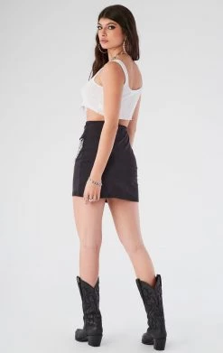 FURST OF A KIND VINTAGE WATERFALL CHAIN FRONT SKIRT