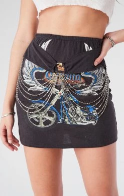 FURST OF A KIND VINTAGE WATERFALL CHAIN FRONT SKIRT