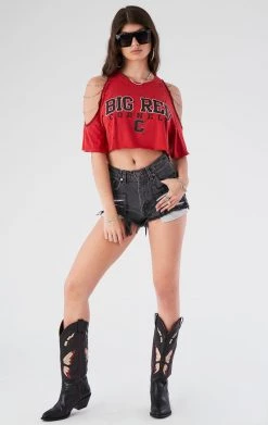 FURST OF A KIND VINTAGE SHOULDER CUT OUT CHAIN TEE VINTAGE CHAINS