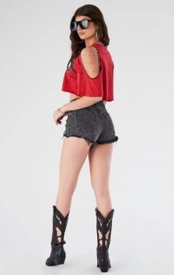 FURST OF A KIND VINTAGE SHOULDER CUT OUT CHAIN TEE VINTAGE CHAINS