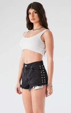FURST OF A KIND VINTAGE STUD SIDE DENIM SHORTS FESTIVAL
