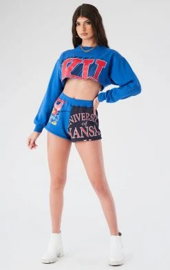 FURST OF A KIND VINTAGE COLLEGE VINTAGE SWEATSHIRT AND SHORT SET