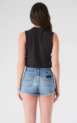 FURST OF A KIND VINTAGE CURVED SAFETY PIN CROPPED SLEEVELESS TEE 7 FURST OF A KIND VINTAGE CURVED SAFETY PIN CROPPED SLEEVELESS TEE