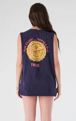FURST OF A KIND VINTAGE CHAINS VINTAGE DEEP V CHAIN SLEEVELESS TEE