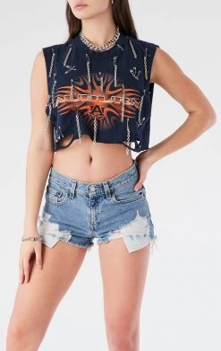 FURST OF A KIND VINTAGE DANGLING CHAIN SLEEVELESS TEE