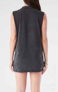 FURST OF A KIND VINTAGE CHAINS VINTAGE CHAIN LADDER SIDE SLEEVELESS TEE