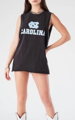 FURST OF A KIND VINTAGE RHINESTONE TRIM SLEEVELESS TEE