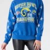 FURST OF A KIND VINTAGE SILVER STAR PATCH CLUSTER SWEATSHIRT VINTAGE NFL