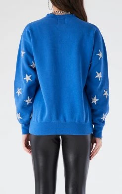 FURST OF A KIND VINTAGE SILVER STAR PATCH CLUSTER SWEATSHIRT VINTAGE NFL