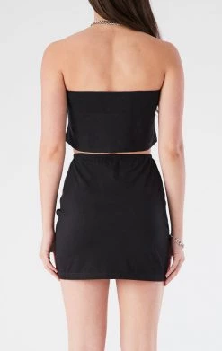 FURST OF A KIND VINTAGE CHAIN NECK HALTER TOP AND SKIRT SET