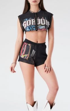 FURST OF A KIND VINTAGE CHAINS VINTAGE SPLICED CHAIN TRIM TEE AND SHORT SET