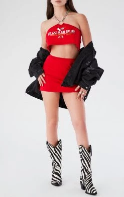 FURST OF A KIND VINTAGE CHAIN NECK HALTER TOP AND SKIRT SET