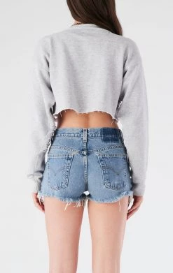 FURST OF A KIND VINTAGE ZIP CROPPED SWEATSHIRT