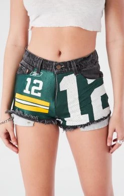 FURST OF A KIND VINTAGE JERSEY PATCH DENIM SHORTS VINTAGE DENIM SHORTS