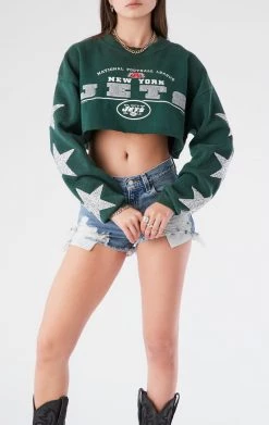 FURST OF A KIND VINTAGE STAR PATCH CROPPED SWEATSHIRT VINTAGE NFL