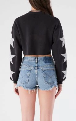 FURST OF A KIND VINTAGE STAR PATCH CROPPED SWEATSHIRT