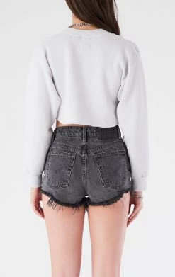 FURST OF A KIND VINTAGE COLLEGE VINTAGE ZIP CROPPED SWEATSHIRT