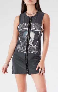 FURST OF A KIND VINTAGE CHAIN TRIM SLEEVELESS DRESS VINTAGE CHAINS