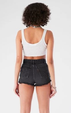 FURST OF A KIND VINTAGE JERSEY PATCH DENIM SHORTS VINTAGE DENIM SHORTS