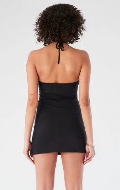 FURST OF A KIND VINTAGE DOUBLE RING CUT OUT HALTER DRESS