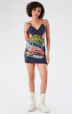 FURST OF A KIND VINTAGE CUT OUT SIDE CHAIN DRESS