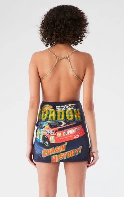 FURST OF A KIND VINTAGE CUT OUT SIDE CHAIN DRESS