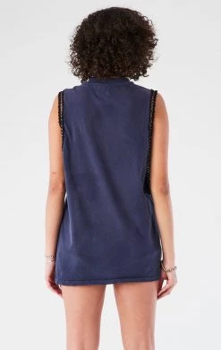 FURST OF A KIND VINTAGE CHAIN TRIM SLEEVELESS TEE