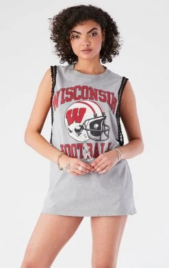 FURST OF A KIND VINTAGE CHAIN TRIM SLEEVELESS TEE