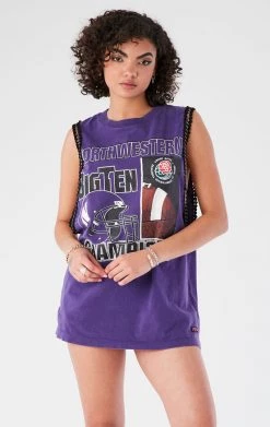 FURST OF A KIND VINTAGE CHAINS VINTAGE CHAIN TRIM SLEEVELESS TEE