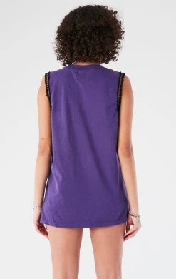 FURST OF A KIND VINTAGE CHAINS VINTAGE CHAIN TRIM SLEEVELESS TEE