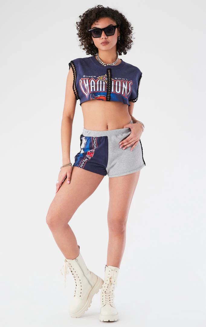 FURST OF A KIND VINTAGE SPLICED CHAIN TRIM TEE AND SHORT SET 4 FURST OF A KIND VINTAGE SPLICED CHAIN TRIM TEE AND SHORT SET