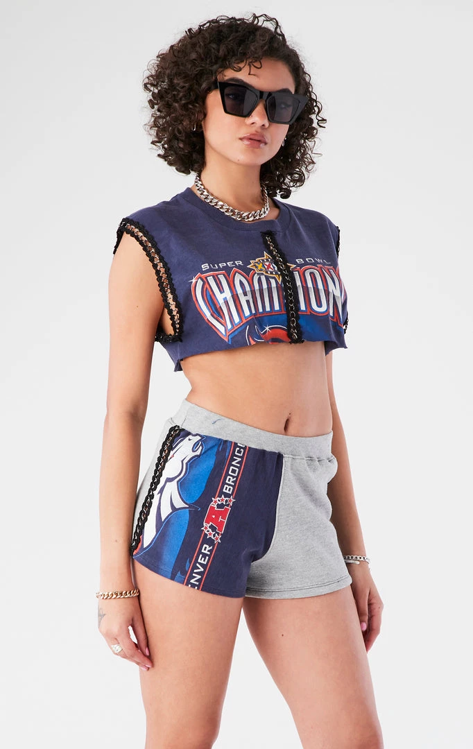 FURST OF A KIND VINTAGE SPLICED CHAIN TRIM TEE AND SHORT SET 3 FURST OF A KIND VINTAGE SPLICED CHAIN TRIM TEE AND SHORT SET