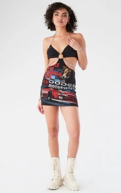 FURST OF A KIND VINTAGE CUT OUT CHAIN HALTER DRESS